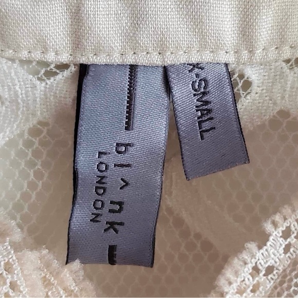 Anthropologie Ramona Lace Top Bl^nk London Cream Size XS - Picture 8 of 10